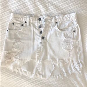 Carmar white denim skirt
